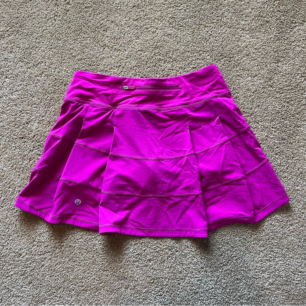 Long Pink Lululemon Pace Rival Skirt